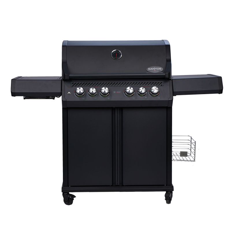 SANTOS S-418 Pro All Black Matt mit Seiten- & Heckbrenner